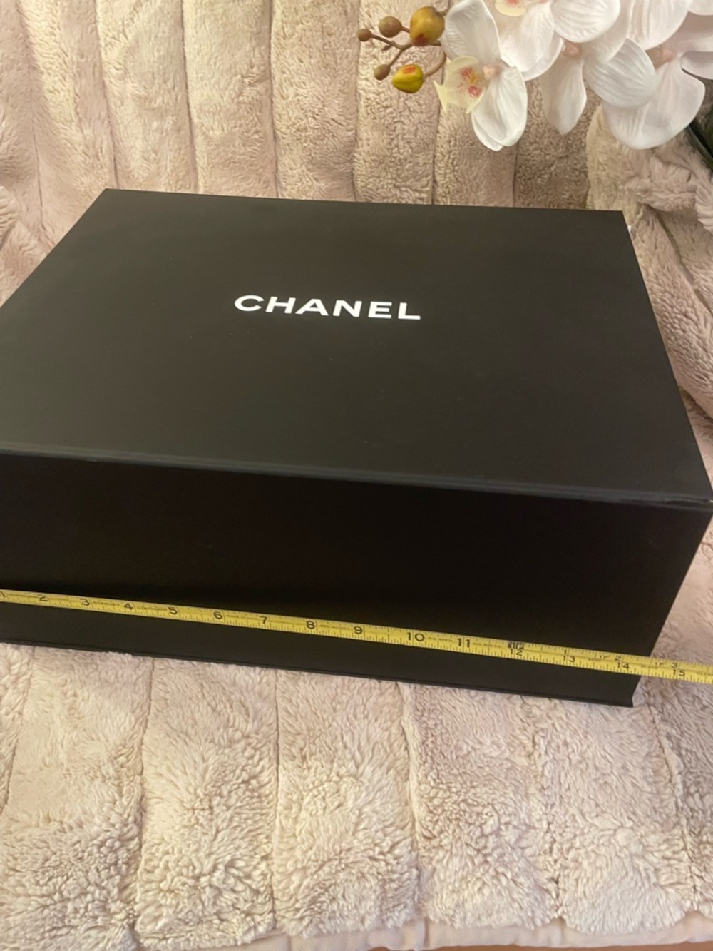 CHANEL Black Box with White Logo